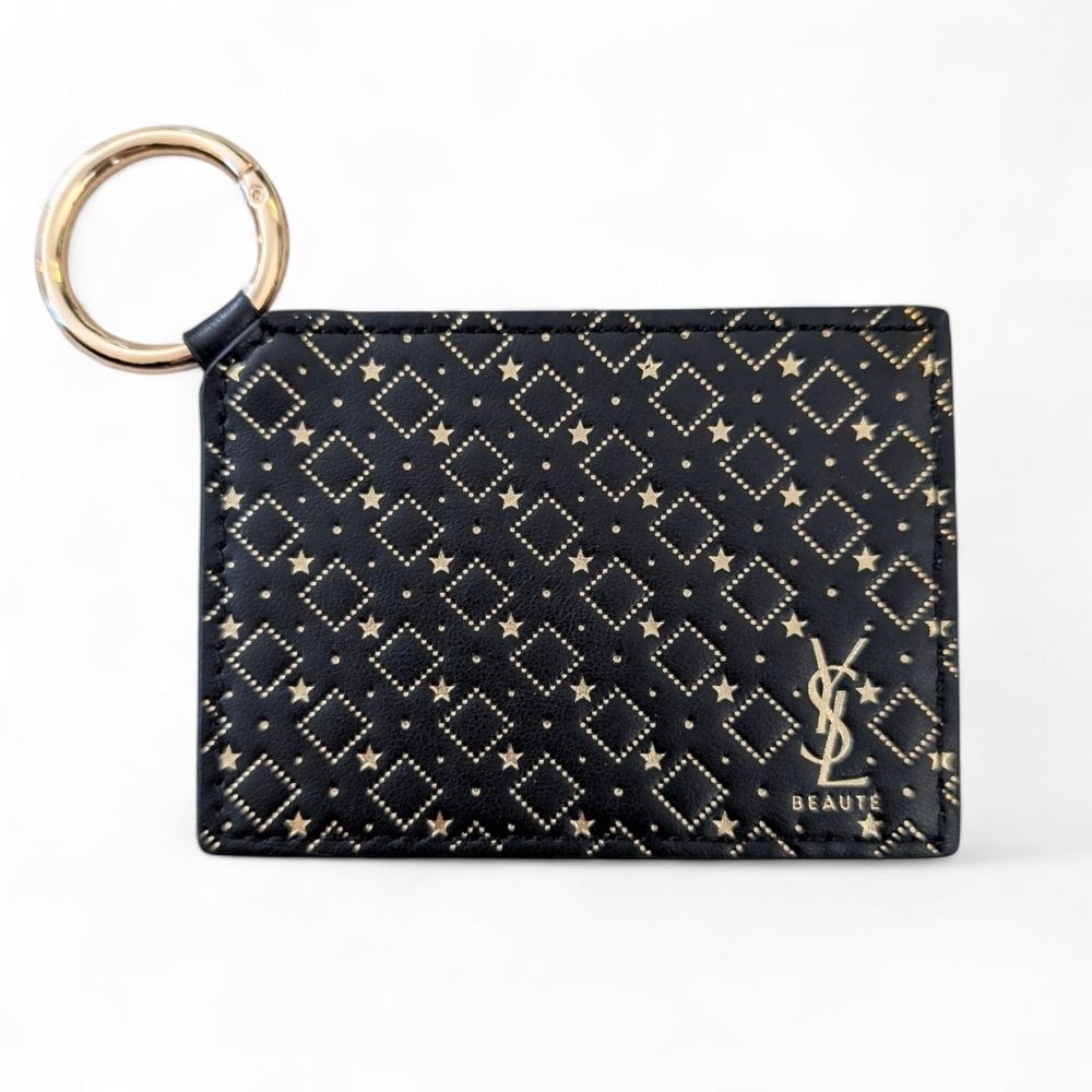 black and gold Yves Saint Laurent (YSL) Beauté mirror key ring 